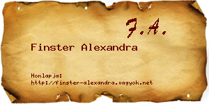 Finster Alexandra névjegykártya