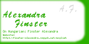 alexandra finster business card
